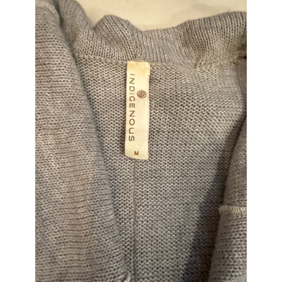 Indigenous Womens Gray 100% Organic Cotton Shell Button Lightweight Cardigan M - Picture 15 of 15